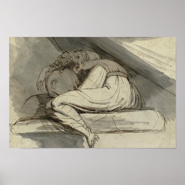 Henry Fuseli - Woman Sitting, Curled Up Poster (Front)