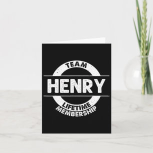 Henry Gift Funny Surname Family Tree Birthday Reun Card