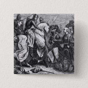 Henry III at the Battle of Lewes, 14th May 1264 15 Cm Square Badge