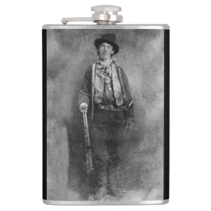 Henry McCarty, Billy the Outlaw Kid of Old West Hip Flask