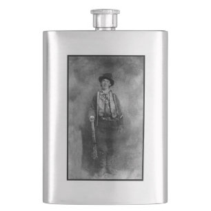 Henry McCarty, Billy the Outlaw Kid of Old West Hip Flask