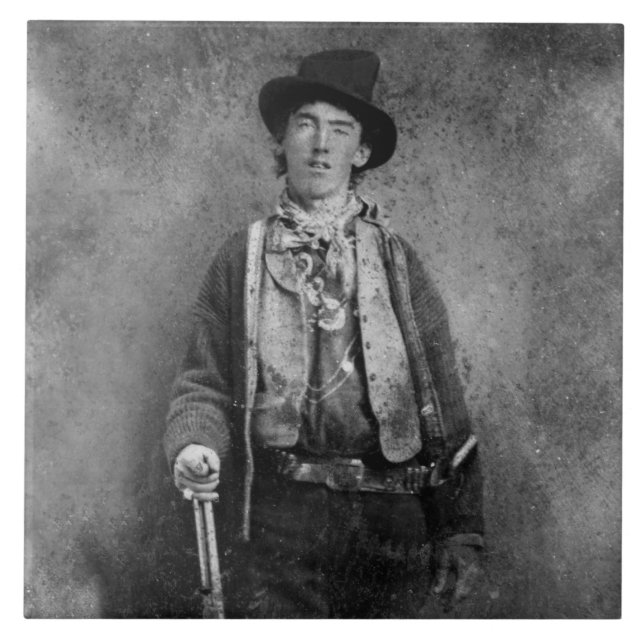 Henry McCarty, Billy the Outlaw Kid of Old West Tile (Front)