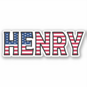 Henry Name First Name USA Sticker Stickerset