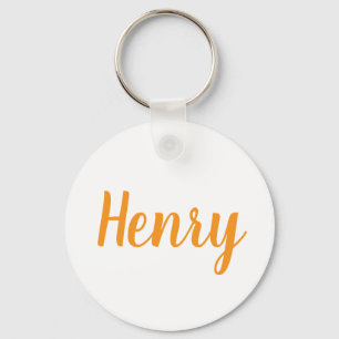 Henry name Metal ring keychain