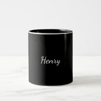 Henry Name typography Personalised Gift Two-Tone Coffee Mug