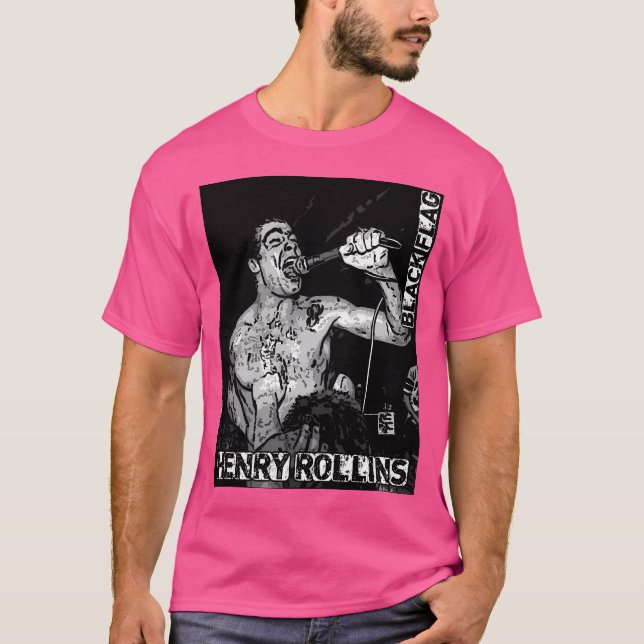 Henry Rolling Black Flag Punk T-Shirt (Front)