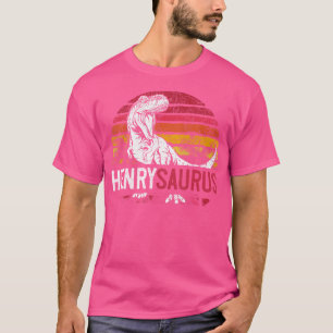 Henry Saurus Funny Personalised Dinosaur T Rex Nam T-Shirt