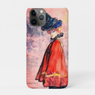 Henry Somm – Elegant In Red Cape Case-Mate iPhone Case