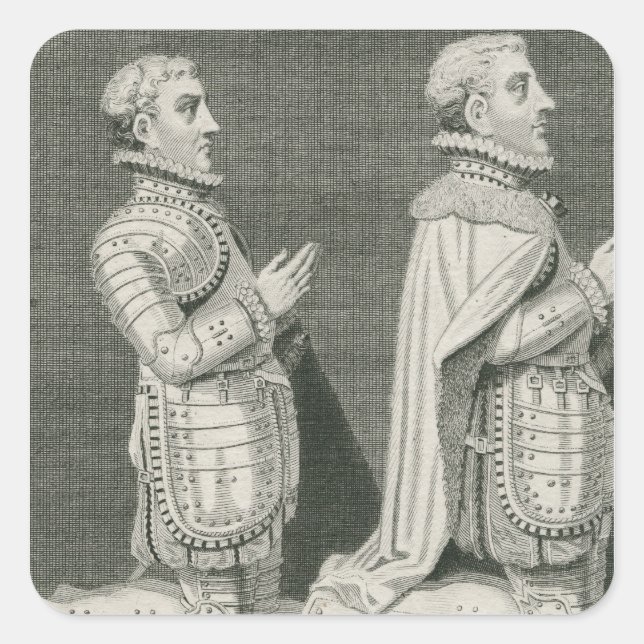 Henry Stuart, Lord Darnley and his brother Square Sticker (Front)
