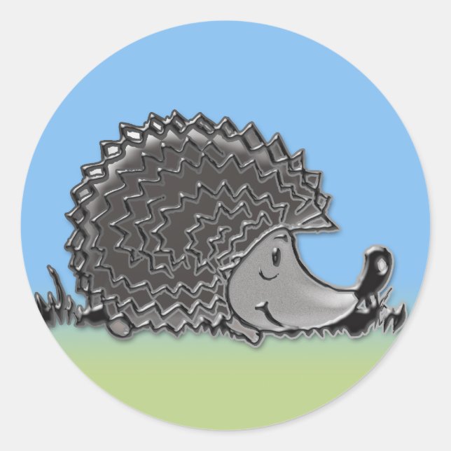 Henry the hedgehog classic round sticker (Front)