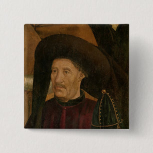 Henry the Navigator  detail from the Polyptych 15 Cm Square Badge