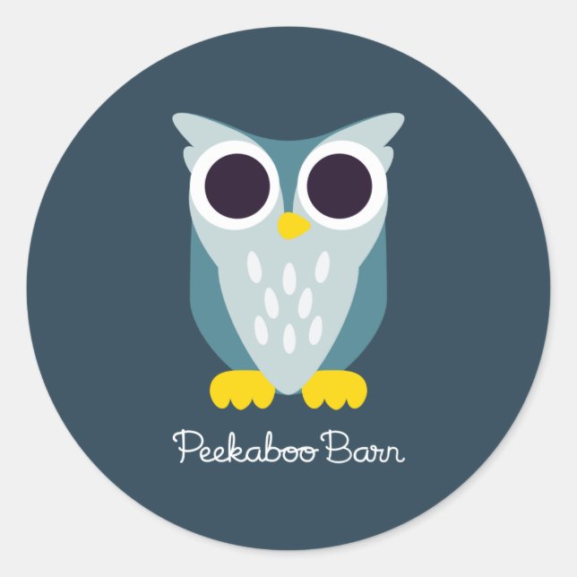 Henry the Owl Classic Round Sticker (Front)