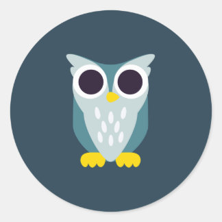 Henry the Owl Classic Round Sticker