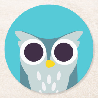 Henry the Owl Round Paper Coaster