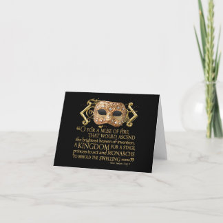 Henry V Quote (Gold Version) Card