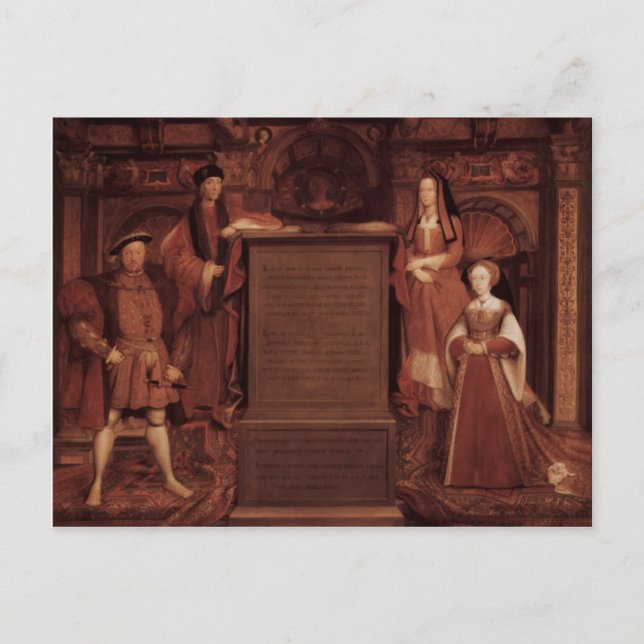Henry VII&VIII,Elisabeth,Jane by Hans Holbein Postcard (Front)