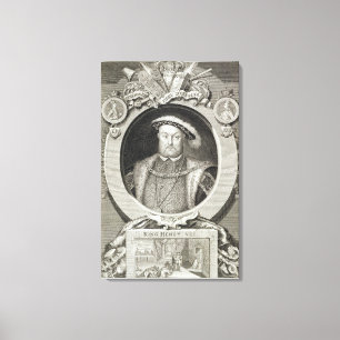 Henry VIII (1491-1547), after a painting in the Ro Canvas Print