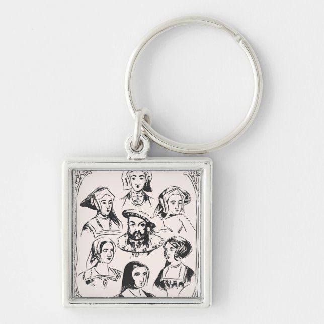 Henry VIII and wives Key Ring (Front)