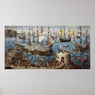 Henry VIII  on Board the Henry Grace a Dieu Poster