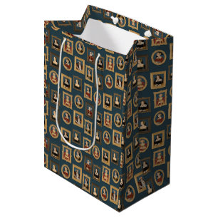 Henry VIII Six Wives Portraits in Frames Teal Medium Gift Bag