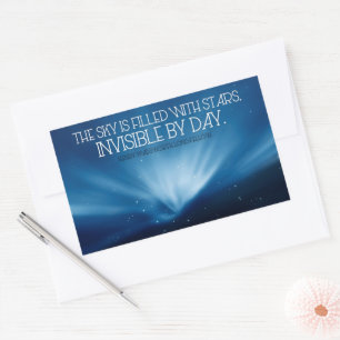 Henry Wadsworth Longfellow Inspirational Quote Sky Rectangular Sticker
