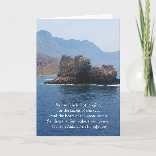 Henry Wadsworth Longfellow Spiritual Quote Card (Front)