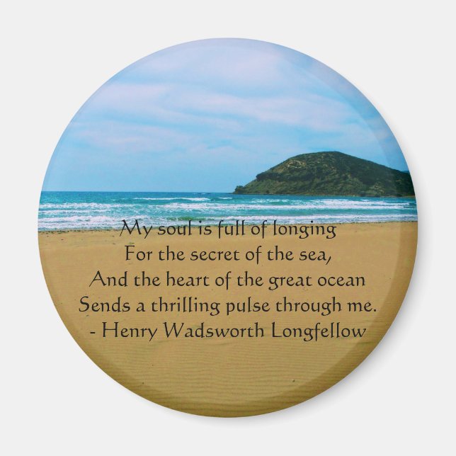 Henry Wadsworth Longfellow Spiritual Quote Magnet (Front)