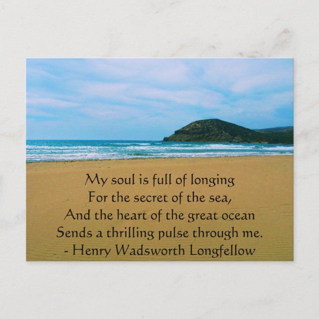 Henry Wadsworth Longfellow Spiritual Quote Postcard (Front)