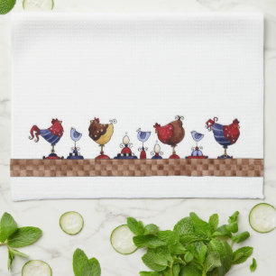 Hens in a Row - Kitchen Towel