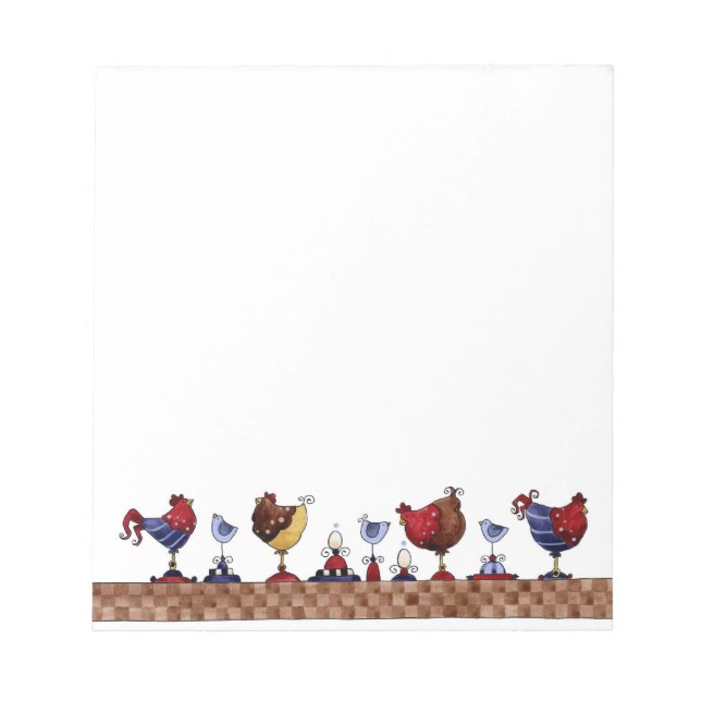 Hens in a Row - Notepad (Front)
