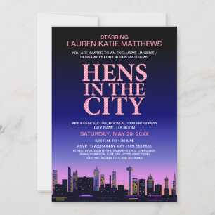 Hens' / Lingerie Movie Poster Party Invitation