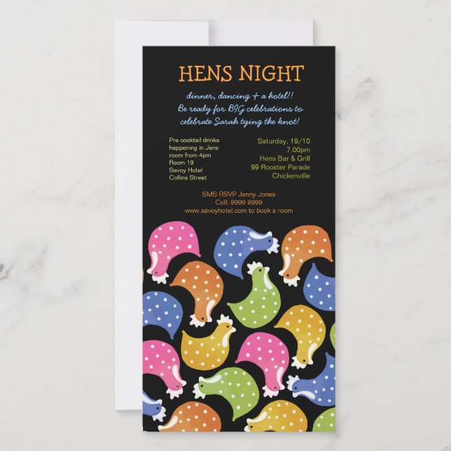 Hens Night Bachelorette Party Event Funny Invite (Front)