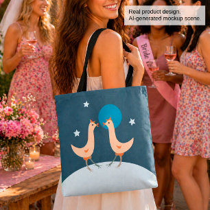 Hens Night Party Funny Chicken Moon Tote Bag
