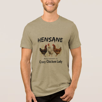 HENSANE Crazy Chicken Lady Funny Farm Animal Tri-Blend Shirt