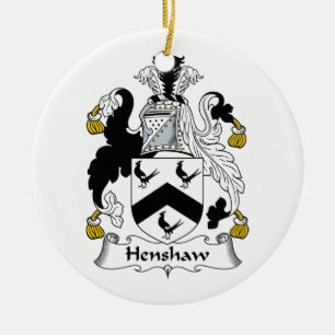 Henshaw Family Crest Ceramic Tree Decoration