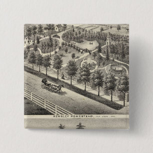 Hensley, Beans residences 15 Cm Square Badge