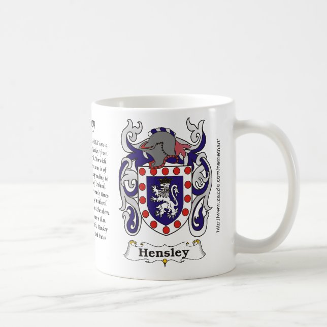 Hensley Family Coat of Arms mug (Right)