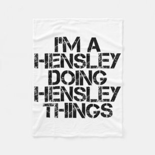 Hensley Funny Surname Family Tree Birthday Reunion Fleece Blanket
