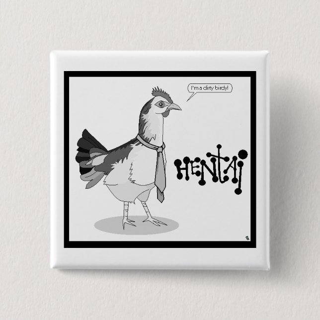 Hentai (badge) 15 cm square badge (Front)