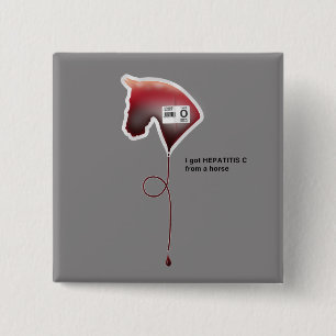 Hepatitis C 15 Cm Square Badge