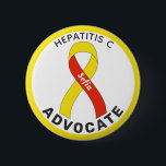 Hepatitis C Advocate Ribbon White Button<br><div class="desc">Hepatitis C Advocate Ribbon White Button for awareness and support for people with hepatitis c.</div>