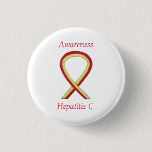 Hepatitis C (HCV) Awareness Custom Ribbon Pins