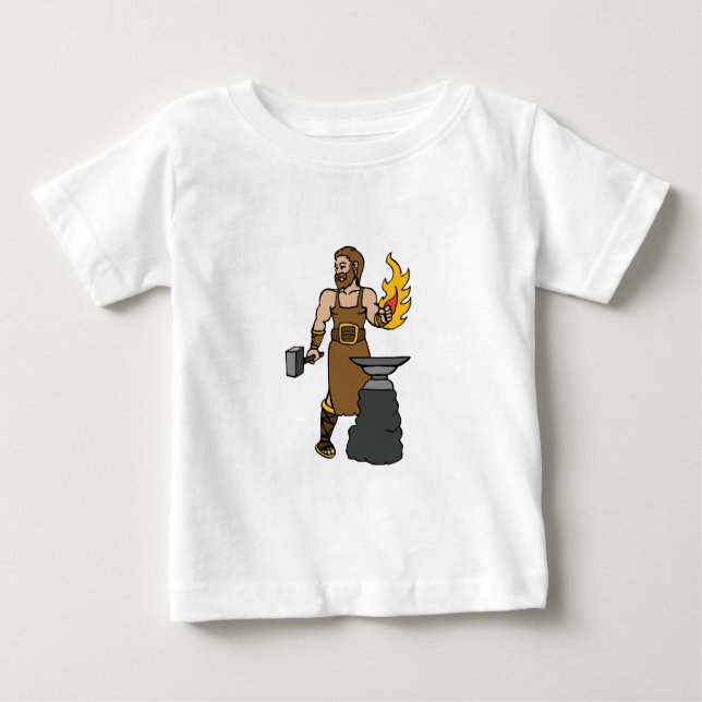 Hephaestus greek god blacksmith baby T-Shirt (Front)