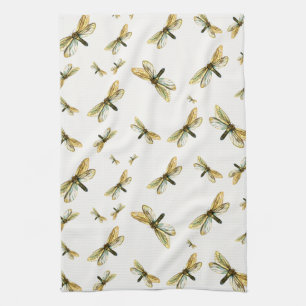 Hepialus humuli female - Ghost Moth or Ghost Swift Tea Towel