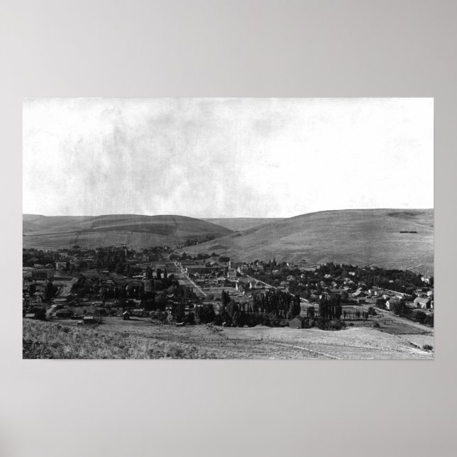 Heppner, Oregon Birds Eye View Photograph Poster (Front)
