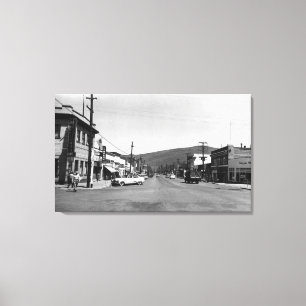 Heppner, Oregon Main Street View Photograph Canvas Print