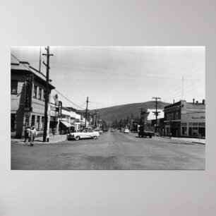 Heppner, Oregon Main Street View Photograph Poster