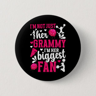 Her Biggest Fan Cheer Grammy Of A Cheerleader Gram 6 Cm Round Badge