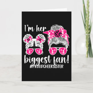 Her Biggest Fan Proud Cheer Sister Of A Cheerleade Card