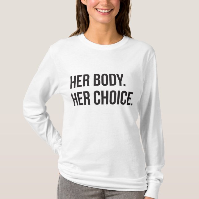 Her Body Her Choice Pro Choice Mens T-Shirt (Front)